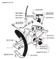 Amortizor drujba Husqvarna 50, 51, 55 / buc