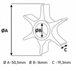 Turbina pompa apa motor barca Forjohnson Evinrude (395289)