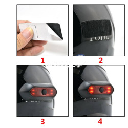Lumina LED casca moto