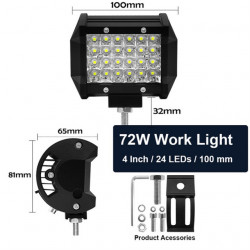 Proiector led bar 72W, 24 leduri (10cm)