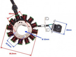 Magnetou ATV CG 125 - CG200 (12 bobine)-dim