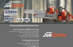 Drujba JonCutter® G5800 58cc (fara lama si lant)