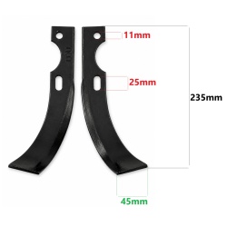 Set cutite motosapa 235mm x 45mm (stanga-dreapta) YCA.91001042
