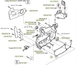 Amortizor drujba Husqvarna 135, 140, 340, 345, 350, 346xp, 351, 353, 357, 359, 435, 440, 445, 450, 455, 460 (cauciuc)