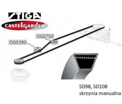 Curea transmisie Castel Garden XD130 (2463mm)