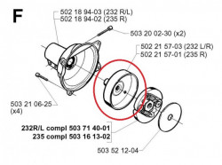 Oala ambreiaj motocoasa Husqvarna 232R (originala)-2