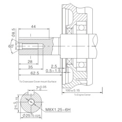 Motor generator / motopompa / motocultor Loncin 13 CP ax pana (G390FA)