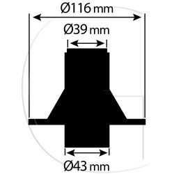 Държач (съпорт) за нож за косачка Castel Garden (252072000) - Img 2