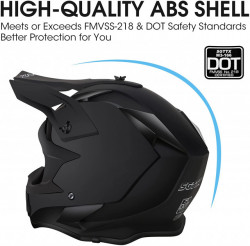 Casca ATV / Negru mat M