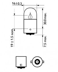 Pachet 10 buc becuri 12V 10W BA15S