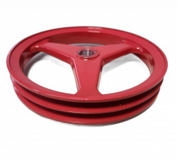 Fulie dubla aluminiu (ax 20mm, diametru 205mm)