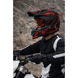 Casca ATV / Enduro SNON XL (negru+rosu)