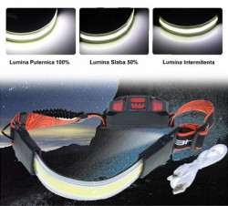 Lampa de cap cu Led-Cob flexibil G13-2