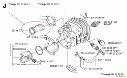 Galerie admisie drujba Husqvarna 334T, 338XPT, 339XP, CS2135T, CS2139T