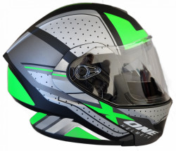 Casca moto modulabila X-One Verde L