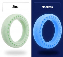Pevná gumová elektrická koloběžka Blue Florescent 8,5 palce - Img 3