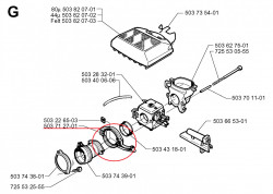 Flansa carburator drujba Husqvarna 362, 365, 371, 372