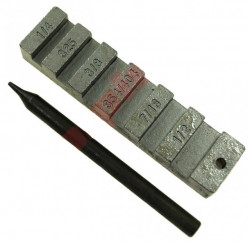 Vise set + mandrel for chainsaw chain sharpening