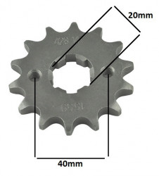 Pinion lant mic 428 14 dinti (cu interior de 20mm)