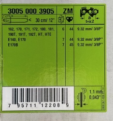 Острие за моторен трион 22 зъби3/8 30cm original - Img 2
