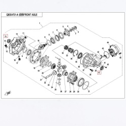 Simering grup fata / spate CF Moto 500 (24x38x8)