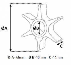 Turbina pompa apa motor barca Suzuki (17461-98503)