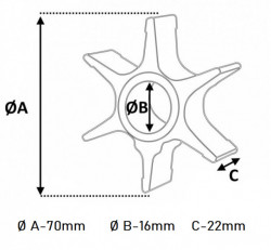Turbina pompa apa motor barca Yamaha