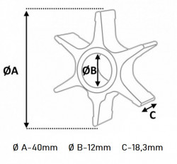 Turbina pompa apa motor barca Yamaha (6G1-44352-00)