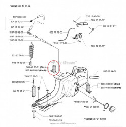 Ammortizzatore per motosega Husqvarna 394, 395 destro - Img 2