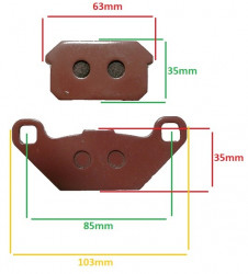 Break pads for ATV Linhai 260cc - Img 2