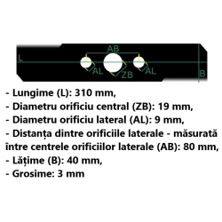 Cutit masina de tuns gazon Kabit EL1000, EM1300 | Agroma Irys | Einhel Royal 800E/1300E (31,2cm)