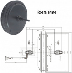Motor bicicleta electrica 36v 500w Mxus XF40 (Roata spate)