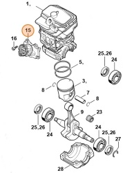 Galerie admisie drujba compatibila Stihl MS 231, MS 251