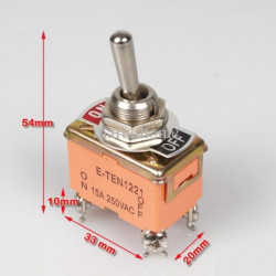 On-off switch 5A 250V 1221 (4 pins) - Img 2