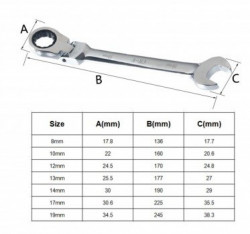 Professional key set 8-19mm (7 keys) - Img 3