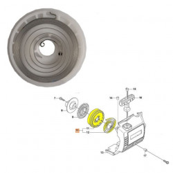 Pulley with spring for brush cutter starter Husqvarna 323R, 325R, 326R