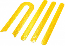 Satz von 4 Xiaomi Roller reflektierende Aufkleber (gelb)