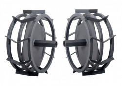 Set of metal wheels for cultivator/ tiller (D335mm, 23mm wheel shaft)