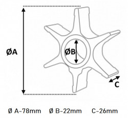 Turbina pompa apa motor barca Suzuki