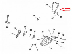 Maner frontal drujba OleoMac 970, 971, 980, 981, B70, GS720, GS820-2