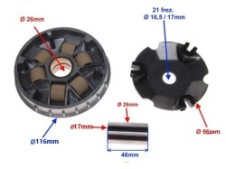 Variator scuter Piaggio Beverly 250cc - 300cc