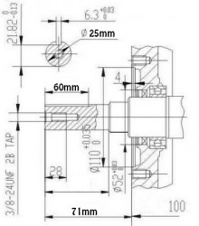 Motor benzina Zongshen GB420 13CP (ax: 25 x 60mm)