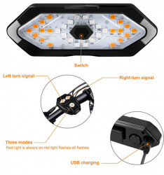 Semnalizare wireless bicicleta (incarcare USB)