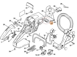 Amortizor drujba compatibil Stihl MS 290 - MS 390, 029-039 (cauciuc)