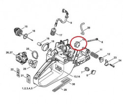 Amortizor (dop "talpa") drujba compatibil Stihl MS 341, MS 361-2