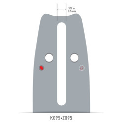 Blade for chainsaw + 2 chains 36 teeth - step 3.25 - 45cm - 1.5mm (original) - Img 5