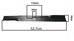 Couteau universel pour tondeuse à gazon 52.7cm