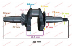 Crankshaft for generator Honda GX 140, GX 160, GX 200 (conic) - Img 2