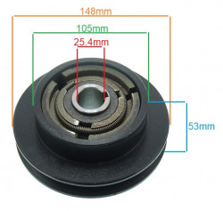Ambreiaj compatibil Honda 148 x 25.4mm (1 canal - 13mm)