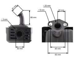 Toba generator, motocultor, motopompa Honda GX 110 - GX 160 (cu protectie)-3